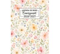 Agenda de bord Enseignant 2026-2027: Carnet de bord A4 pour les professeurs avec planification mensuelle et hebdomadaire, cahier de notes et suivi des absences.