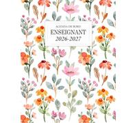 Agenda de bord Enseignant 2026/2027: Carnet De Bord Pour Les Enseignants, Format A4 pour planifier et s’organiser, 1 semaine sur 2 pages, Emploi du temps, Relevé de notes & suivi