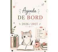Agenda de Bord Enseignant 2026-2027 Chats: Planificateur A4 pour les Professeurs