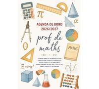 Agenda de Bord Enseignant 2026/2027 Prof de Maths: Cahier relevé de notes enseignant 15 doubles pages | Carnet de bord 2026-2027 professeur de ... Planificateur de cours | Semainier, Format A4