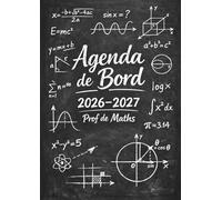 Agenda de Bord Enseignant 2026/2027 Professeur de Mathématiques : Cahier relevé de notes enseignant 15 Classes | Carnet de bord 2026-2027 prof de maths | Planificateur de cours | Semainier, Format A4