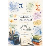 Agenda de Bord Enseignant 2026/2027 Professeur de Maths: Cahier relevé de notes pour 15 Classes | Carnet de bord 2026-2027 prof de Mathématiques | Planificateur de cours | Semainier, Format A4