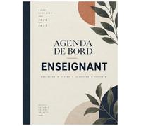 Agenda de bord enseignant 2026-2027 - Zone A: Planificateur scolaire complet pour préparer la rentrée, organiser ses classes, planifier l’année, ... et faire le bilan - Primaire & Secondaire