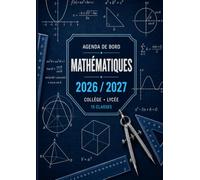 Agenda de Bord Mathématiques | Enseignant Collège & Lycée A4: Chapitres · Exercices · DS · Progressions · Suivi élèves