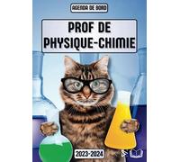 Agenda de bord Prof de Physique Chimie 2023/2024: Carnet de bord | Organisateur planificateur Semainier et Mensuel | Cahier Journal Enseignant | Cadeau Professeur prof de Physique Chimie | A4