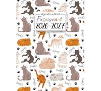 Agenda de Bord Professeur 2026/2027 Chats: Carnet De Bord Pour Les Enseignants A4, Grand Journal de Classe, Planner Semainier et Mensuel