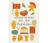 Agenda de bord professeur de latin 2025-2026 : Cahier relevé de notes,12 classes pour 38 élèves | Carnet de bord prof latin 2025 2026, Planning annuel & Planificateur de cours | Semainier, A4.