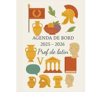 Agenda de bord professeur de latin 2025-2026 : Cahier relevé de notes,12 classes pour 38 élèves | Carnet de bord prof latin 2025 2026, Planning annuel & Planificateur de cours | Semainier, A4.