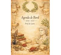 Agenda de bord professeur de latin 2026-2027 : Cahier relevé de notes, pour 12 classes de 38 élèves | Carnet de bord prof latin 2026 2027, Planning annuel & Planificateur de cours | Semainier, A4.