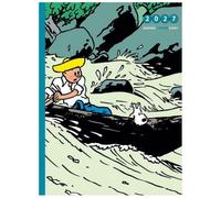 Agenda de bureau 2027 Tintin au fil de l'eau 15x21cm (24500)