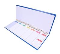 Agenda de Bureau Hebdomadaire Non Daté Bleu en Papier pour Planifier