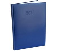 Agenda de chef 2025, format A4, aspect cuir, pour 1 semaine, 2 pages, couverture rigide, avec aperçu de la semaine, bleu foncé