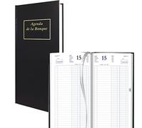 Agenda de la Banque BREPOLS Jupiter Long 15,4 x 33 cm - Euros et centimes - 1 jour sur 2 pages - 2026