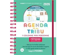 Agenda de ma tribu Mémoniak 2026 - une colonne par personne