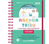 Agenda de ma tribu Mémoniak 2026 - une colonne par personne - Collectif - Editions 365 - broché - Agenda