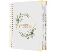 Agenda de mariage - Édition florale dorée - Journal de fiançailles, livre de cadeaux et calendrier