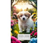 Agenda de Poche 2025-2026: 2 Ans Planificateur Mensuel de Janvier 2025 à Décembre 2026 avec Calendrier, Rendez-vous, Notes et Bien Plus Encore, Petit Organisateur Format A6 | Chien Thème