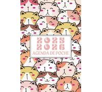 Agenda de Poche 2025-2026 Pour femmes Amoureux des Chats: Planificateur Mensuel sur 2 Ans 1 Mois sur 2 Pages | Organisateur Personnel Compact avec Calendriers, Suivi d'Objectifs et Pages de Notes.