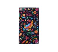 Agenda de poche 2026 Color Pop, PVC imprimé, Fabrication française, 17,5 x 9,6 cm (PAJAROMARINE)