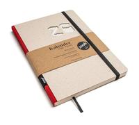 Agenda de poche 2026 - Compact, clair, durable en carton recyclé/rouge