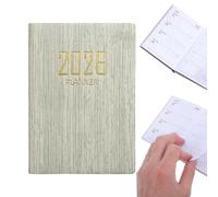 Agenda de poche 2026 pour le sac à main - 10,6 cm - Carnet de notes pratique - Couverture souple - Outil de planification mobile - Outil polyvalent pour les progrès académiques - Efficace