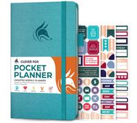 Agenda de poche Clever Fox hebdomadaire - Planificateur mensuel non dat et calendrier pour augmenter la productivit Mini agenda parfait pour un