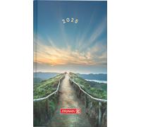 Agenda De Poche Modèle 756 (2025) « Mountain Trail », 2 Pages = 1 Semaine, A6, 144 Pages, Couverture Graphique, Multicolore