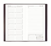 Agenda Semainier Exdi 8,6x16cm Noir