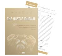 Agenda de productivité "The Hustle Journal" DIN A4 l'original - Agenda journalier Bloc Journal de motivation Productivité Non daté
