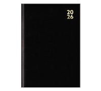 Agenda de rendez-vous 2025, Planificateur format A4, noir, 1 jour par page, couverture rigide, organiseur de bureau