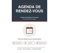 Agenda de Rendez-vous Médicaux: Une fiche par consultation : date, praticien, questions à poser et compte-rendu - Répertoire santé et suivi des analyses - Gros caractères pour seniors et aidants