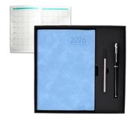 Agenda de travail A5 avec couverture rigide esthétique | Agenda planificateur 2026 tâches de travail pour hommes, femmes, étudiants, enseignants et repas