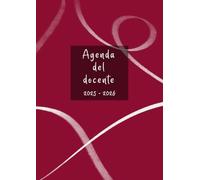 AGENDA DEL DOCENTE 2025-2026: Copertina rossa con striscia di gesso A4