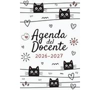 Agenda Del Docente 2026/2027 Gatti: Registro Del Professore Settimanale e Mensile , A5 Settembre To Luglio , 150 Pagine