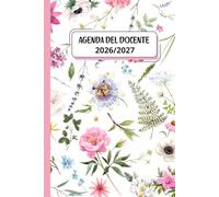 Agenda del docente 2026/2027 settimanale: Pianificatore settimanale e mensile da Agosto 2026 a Luglio 2027 con calendario, registro, progetti e spazio per note e lezioni | una settimana su due pagine