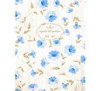 Agenda del profesor 2026-2027 A4: Planificador de clases semanal y mensual docente. Cuaderno profesorado Semana Vista. Libro para docentes. Idea de regalo para profesoras. Floral design