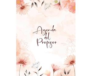 Agenda del profesor 2026-2027 A4: Planificador de clases semanal y mensual docente. Cuaderno profesorado Semana Vista. Libro para docentes. Idea de regalo para profesoras. Floral design