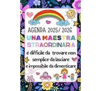 Agenda Della Maestra 2025/2026: regalo maestra fine anno | Diario settimanale una settimana su 2 pagine