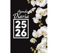 Agenda Diaria: 2 páginas por día, gran formato A4 XXL - con horas Planificador de escritorio de 12 meses - flores