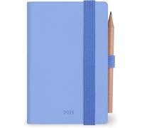 Agenda Double Quotidien Mini 2025, 12 Mois Mini, Carnet D'adresses Et Crayon Inclus, Fermeture Avec Élastique, Journal De Janvier 2025 À Décembre 2025, En Papier Fsc Certifié, 6,5 X 10 Cm,
