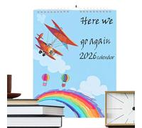 Agenda Drôle 2026, Calendrier Mural 2026 Pour La Planification Des Rendez-vous, Décorations Drôles Avec Encouragement Quotidien Pour Femmes Bureau Domicile Dortoir