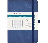 Agenda Enseignant 2025-2026, Format A5, 25/26, Pour La Préparation Des Leçons, Avec Onglet Mensuel, Avec Couverture Rigide, En Cuir Pu, Pour Enseignants, Bleu Foncé