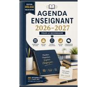 Agenda Enseignant 2026-2027 pour le Secondaire - Édition Anglaise: Planification mensuelle et hebdomadaire des cours, suivi des notes et des élèves, devoirs, évaluations et organisation de la classe