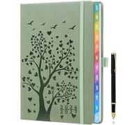 Agenda enseignant 26-27 A5+ (22 × 16,5 cm) - Agenda scolaire professionnel pour enseignants 2026-2027 avec agenda journalier et hebdomadaire - Vert olive