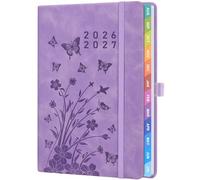 Agenda enseignant 26-27 A5+ (22 × 16,5 cm) - Agenda scolaire professionnel pour enseignants - Agenda journalier et hebdomadaire 2026-2027 pour l'enseignement et l'organisation - Lavande