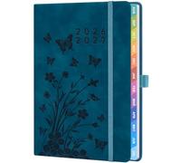 Agenda enseignant 26-27 A5+ (22 × 16,5 cm) - Agenda scolaire professionnel pour enseignants - Agenda journalier et hebdomadaire 2026-2027 pour l'enseignement et l'organisation - Bleu paon