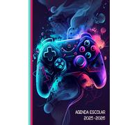 Agenda Escolar 2025 2026 Gamer: Planificador niño niña de primaria y secundaria | 2 Día = 1 Página | De Septiembre de 2025 a Agosto de 2026 | Horario ... | Formato A5 (13,97 x 21,59 cm) | 215 Páginas
