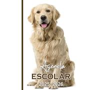 Agenda Escolar 2025 2026 Perro: Planificador niño niña de primaria y secundaria | 2 Día = 1 Página | De Septiembre de 2025 a Agosto de 2026 | Contactos | Horario | A5 (13,97 x 21,59 cm) | 215 Páginas