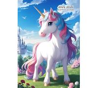 Agenda Escolar Semana Vista a4: " Unicornio " Vertical Agosto a Julio En Español Semanal y Mensual - 12 Meses - Grande Tapa Blanda Sin Anillas ni Espiral - Regalos Para: Niño & Niña - Primaria ...