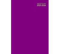Agenda Escolar Semana Vista A5: Morado - Horizontal - Pequeña - Español - 12 Meses - Semanal 1 Semana en 2 Pàginas Con Planificador Mensual - Para: ... - Tapa Blanda Sin Anillas - Sin Espiral.
